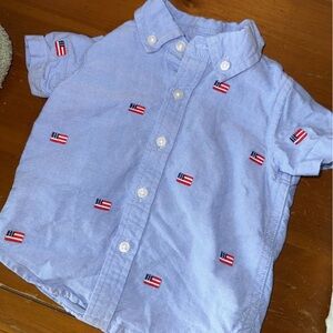 Janie and Jack Patriotic Collared Shirt -12-18M